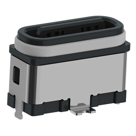XB-ATCF-06-034 TYPE C 6P vertical waterproof base H=6.80mm (with steel sheet) (shell 3 feet) (full plastic U-shaped)
